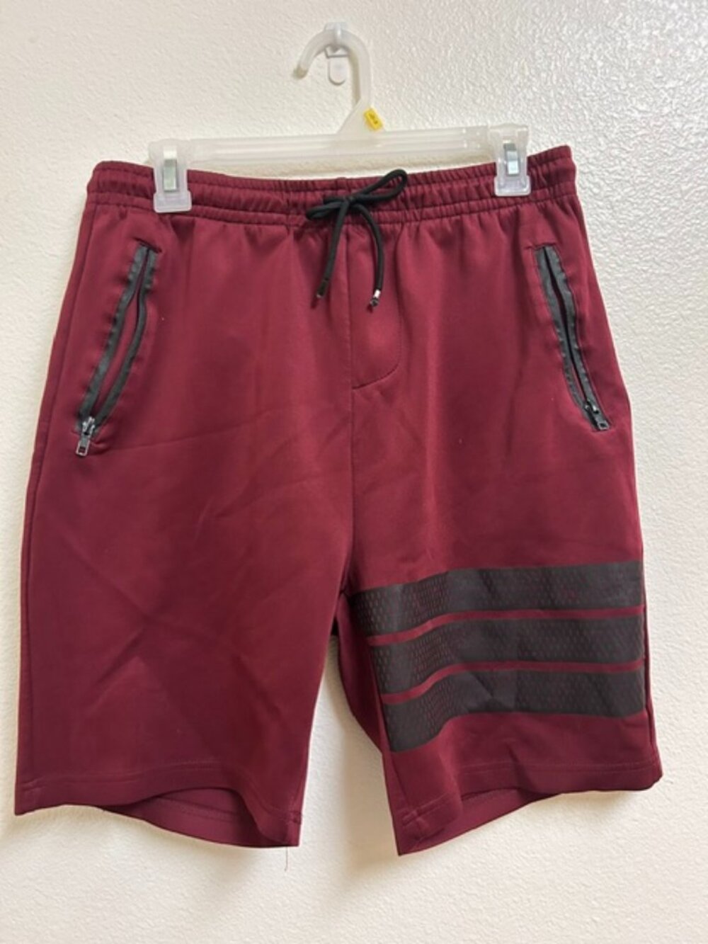 Public Records Burgundy Fit Shorts
